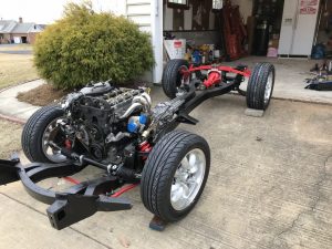 1972 Triumph Spitfire rolling chassis with engine and suspension